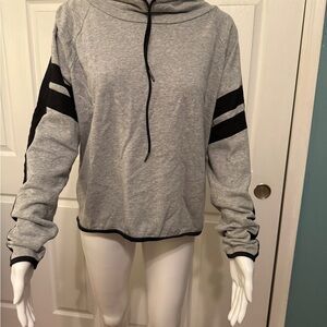 Threads 4 Thought Cowl Neck Gray and Black Relaxed Long Sleeve Sweatshirt
